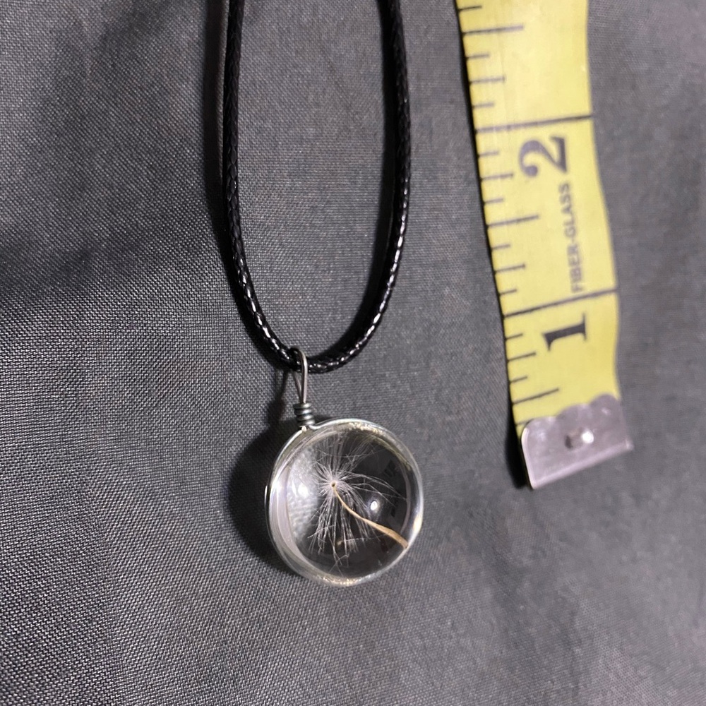 Dandelion Glass ball pendant choker